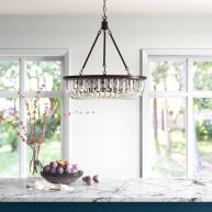 6-Light Dimmable Crystal Chandelier Mercer41