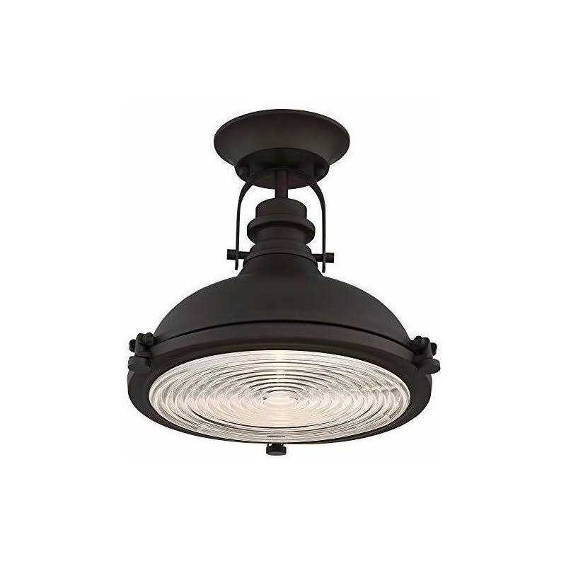 Possini Euro Design Possini Euro Verndale 11 3/4 Wide Bronze Industrial Ceiling Light - Image 2