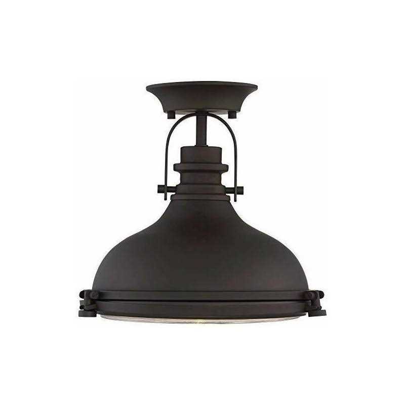 Possini Euro Design Possini Euro Verndale 11 3/4 Wide Bronze Industrial Ceiling Light - Image 3