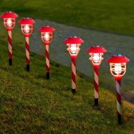 Outable Christmas Solar Pathway Lights Outdoor Waterproof Garden Led