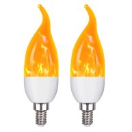 ohlgt E12 Flame Bulbs 3 Mode LED Candelabra Flame Light Bulb 1.2 Watt Warm White Chandelier Flame Bulbs,1800k Candle Light Bulbs