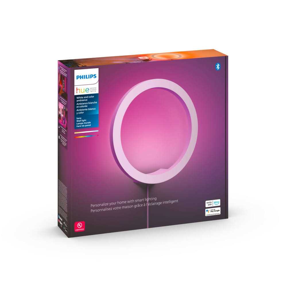 Philips Hue White and Color Ambiance Sana Wall Light - Image 4
