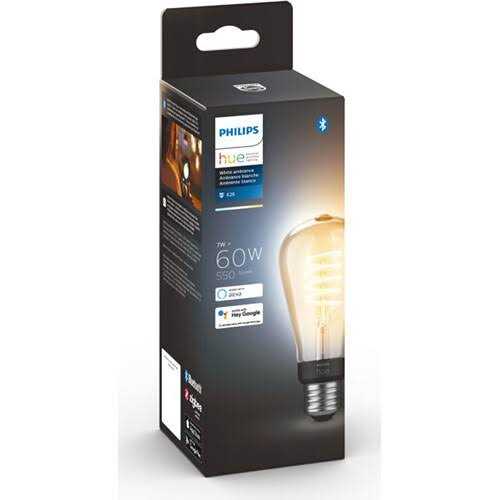 Philips Hue White Ambiance Filament ST19 Bluetooth LED Bulb - Image 2