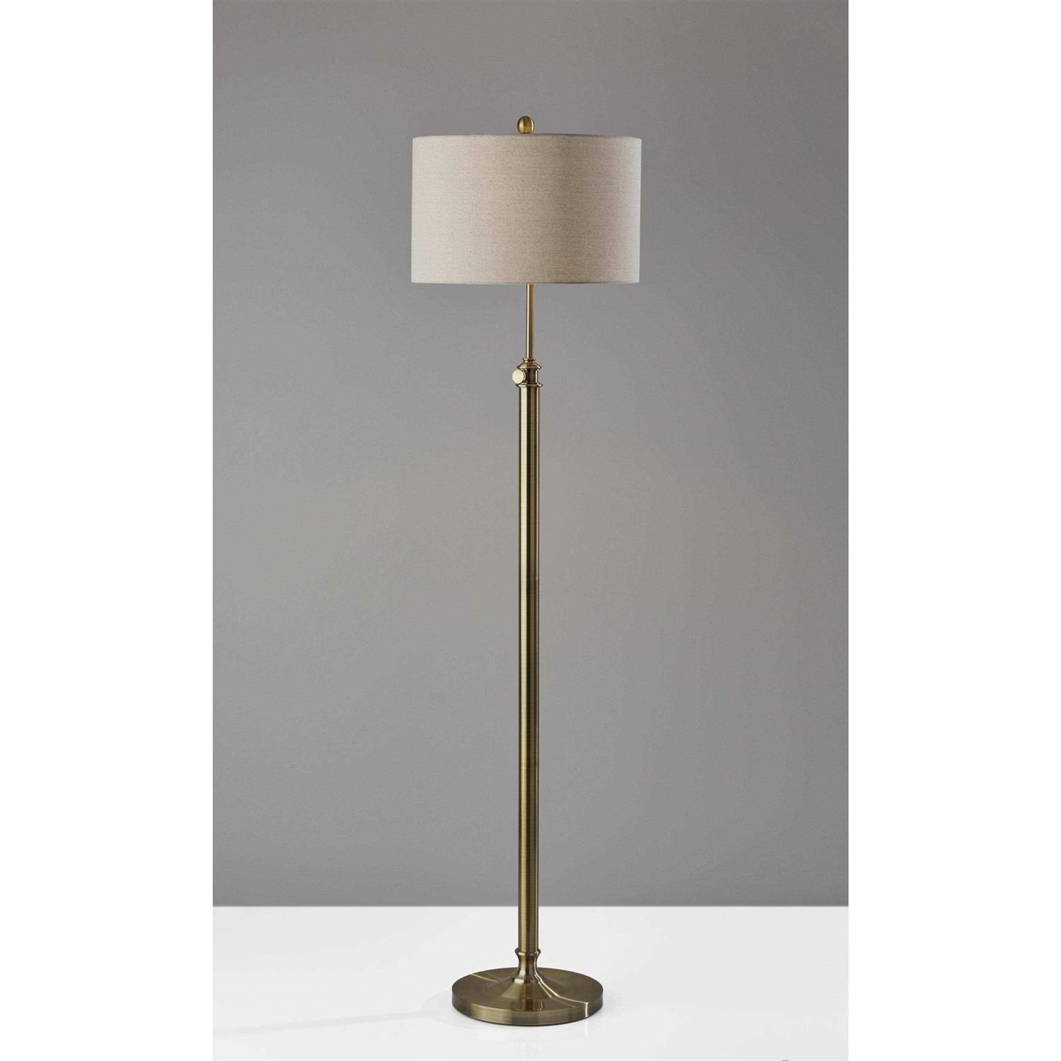 Adesso Barton Floor Lamp Antique - Image 4