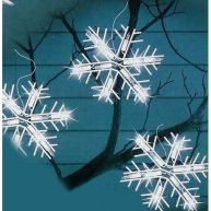 Northlight 100 Clear Twinkling Snowflake Icicle Christmas Lights