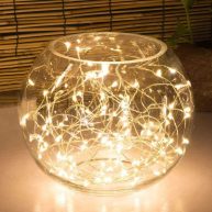 100LED Fairy Light Battery Operated LED Lights with Timer Setting Warm White String Lights