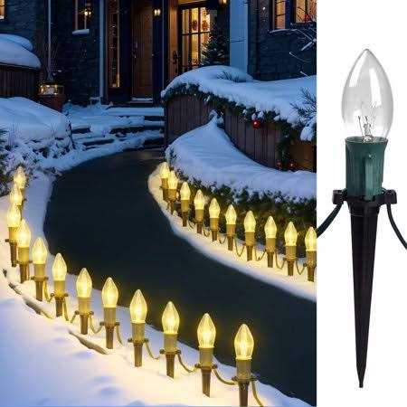 Presence C9 Christmas Pathway Lights Outdoor 30.75 FT Sidewalk Lights with Marker Stakes - Image 3