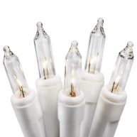 612 Vermont Clear 35 Count Christmas String Lights on White Wire Cord