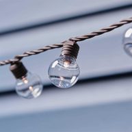 allen + roth 100-Light Plug-In White LED String Lights In Brown SLL100BR