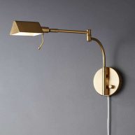 Possini Euro Design Possini Euro Keegan Plug-In Swing Arm Wall Lamp with Dual USB Ports