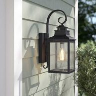 Anner 18 H Seeded Glass Outdoor Wall Lantern Red Barrel Studio Fixture Finish