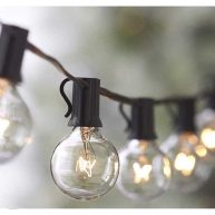 2-Pack Lemontec String Lights 25FT Vintage Backyard Patio String Light with 25 Clear Globe Bulbs-UL Listed for Indoor/Outdoor Use Globe Light Tents