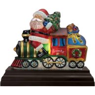 Old World Christmas Santa on Locomotive Light