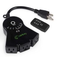 BN-LINK Outdoor 24-Hour Water Resistant Photoelectric Countdown Timer Photocell Light Sensor 3 Grounded Outlets