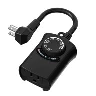 Outdoor Photocell Light Timer Waterproof Dusk to Dawn Sensor Timer Outlet 2/4/6/8 Countdown HBN