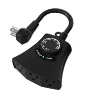 Outdoor Photocell Light Timer Waterproof Dusk to Dawn Sensor Timer Outlet 2/4/6/8 Countdown HBN