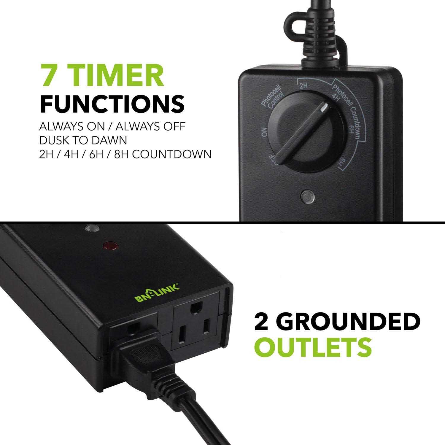BN-LINK Outdoor 24-Hour Timer With Photocell Light Sensor - Image 2