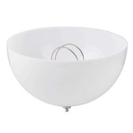 8 in. White Acrylic Dome Clip-On Flushmount Lamp Shade for Bulb-Only Light Fixtures
