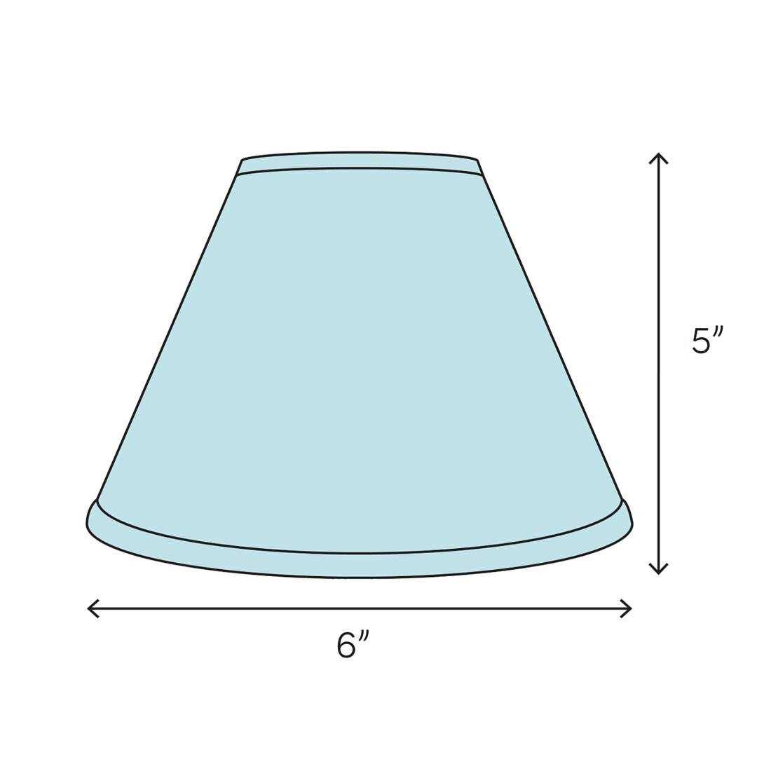 Aspen Creative Small Hardback Empire Shape Chandelier Clip-On Lamp Shade Set - Image 2