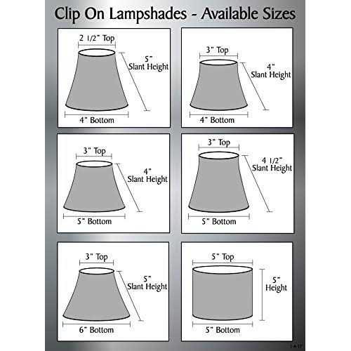 Aspen Creative Small Hardback Empire Shape Chandelier Clip-On Lamp Shade Set - Image 3