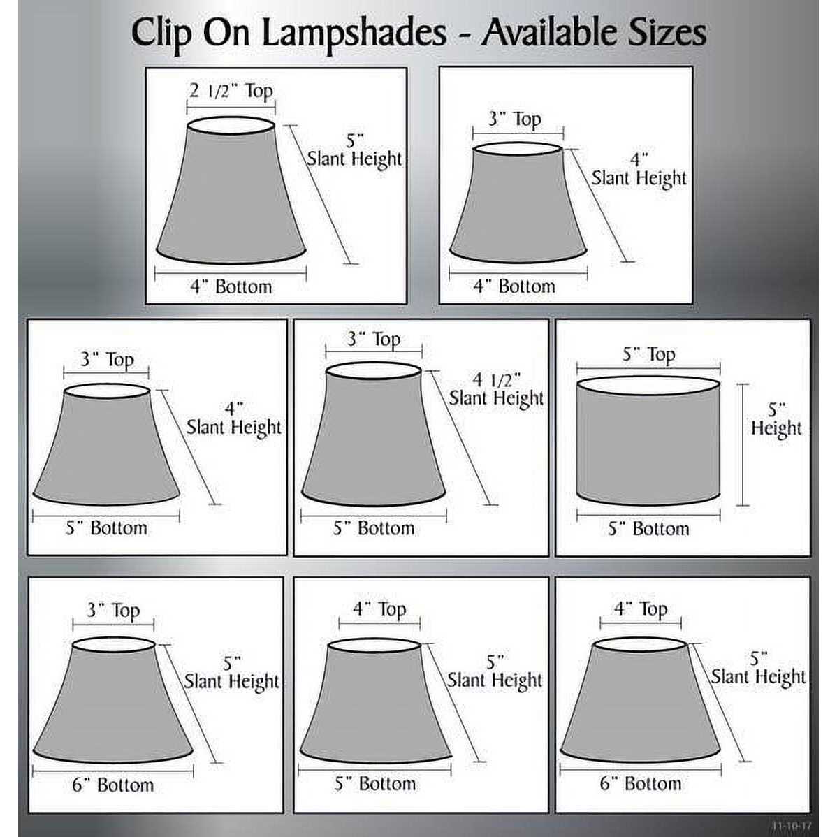 Aspen Creative Small Hardback Empire Shape Chandelier Clip-On Lamp Shade Set - Image 5