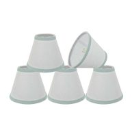 Aspen Creative Small Hardback Empire Shape Chandelier Clip-On Lamp Shade Set