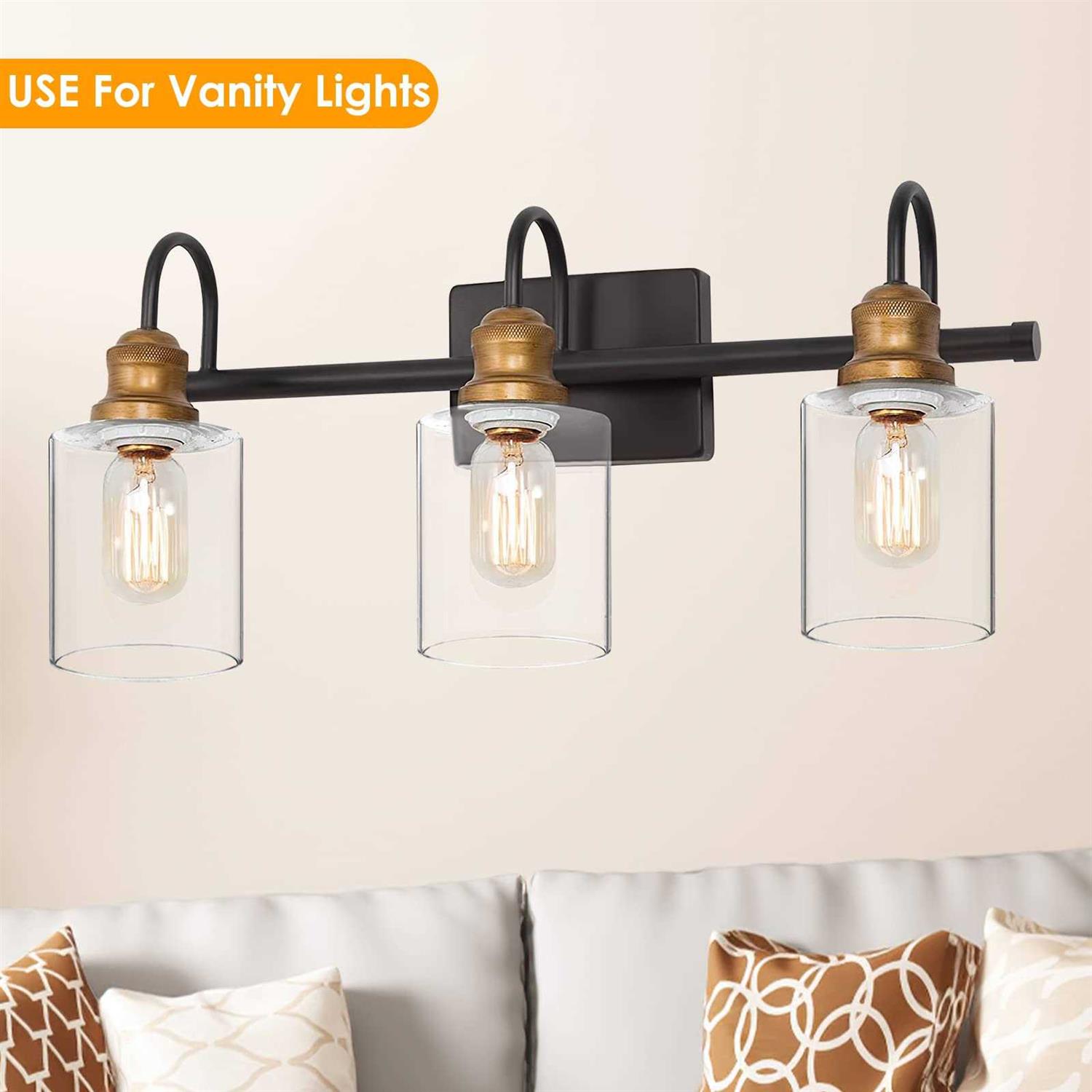 Bdrofn 6 Pack Clear Glass Shades Replacement,5.51in Height,3.94in Diameter,1.65in Fitter,High Transmittance Cylinder Glass Lampshade Replacement - Image 3