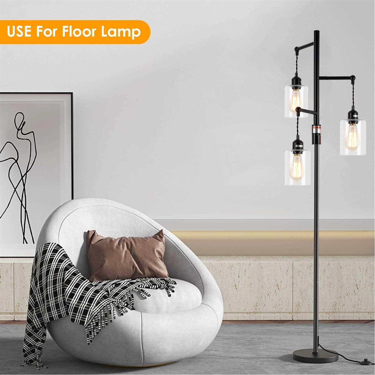 Bdrofn 6 Pack Clear Glass Shades Replacement,5.51in Height,3.94in Diameter,1.65in Fitter,High Transmittance Cylinder Glass Lampshade Replacement - Image 4