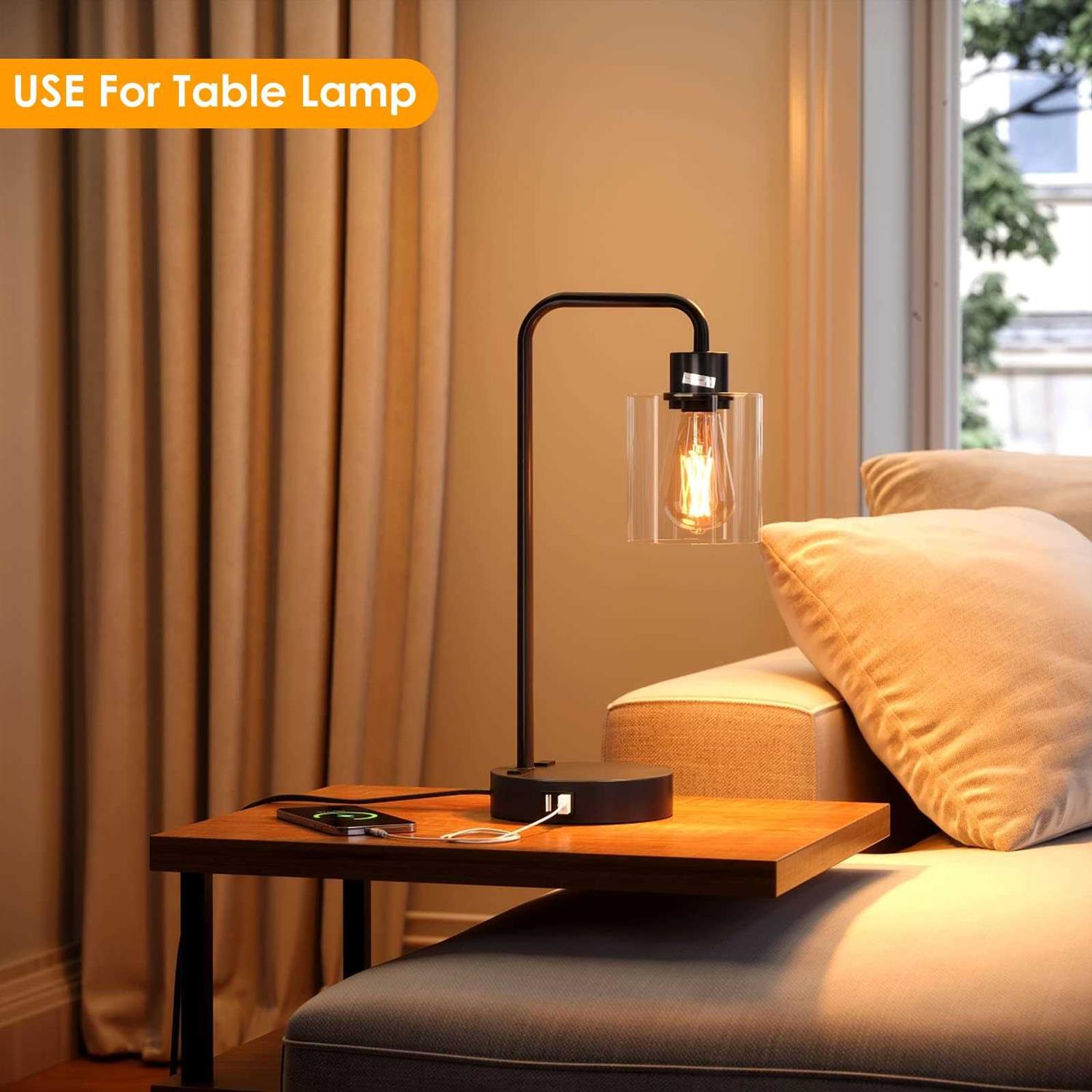 Bdrofn 6 Pack Clear Glass Shades Replacement,5.51in Height,3.94in Diameter,1.65in Fitter,High Transmittance Cylinder Glass Lampshade Replacement - Image 5