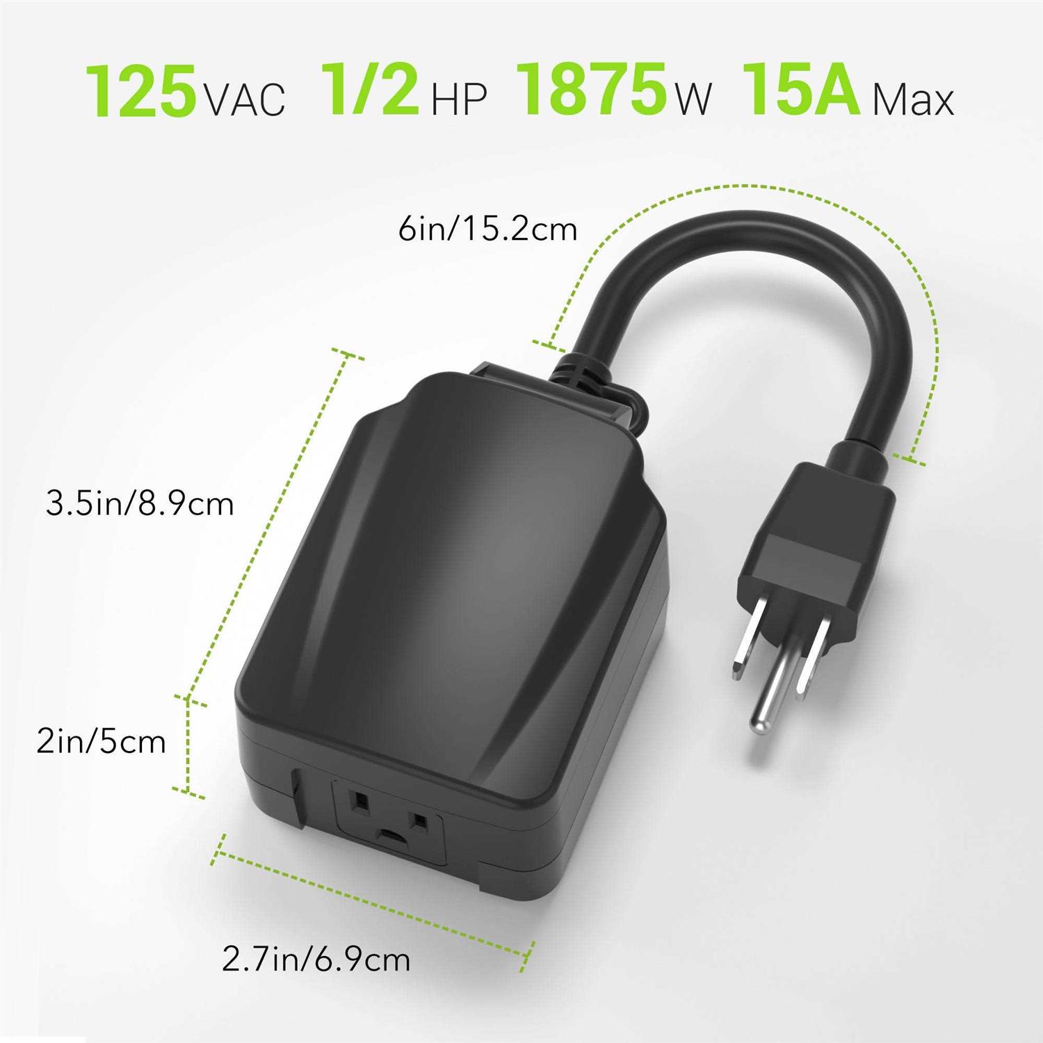 BN-LINK 24 Hour Mechanical Outdoor Light Timer with Silicone and Protective Covers, Waterproof and Dustproof - Image 2
