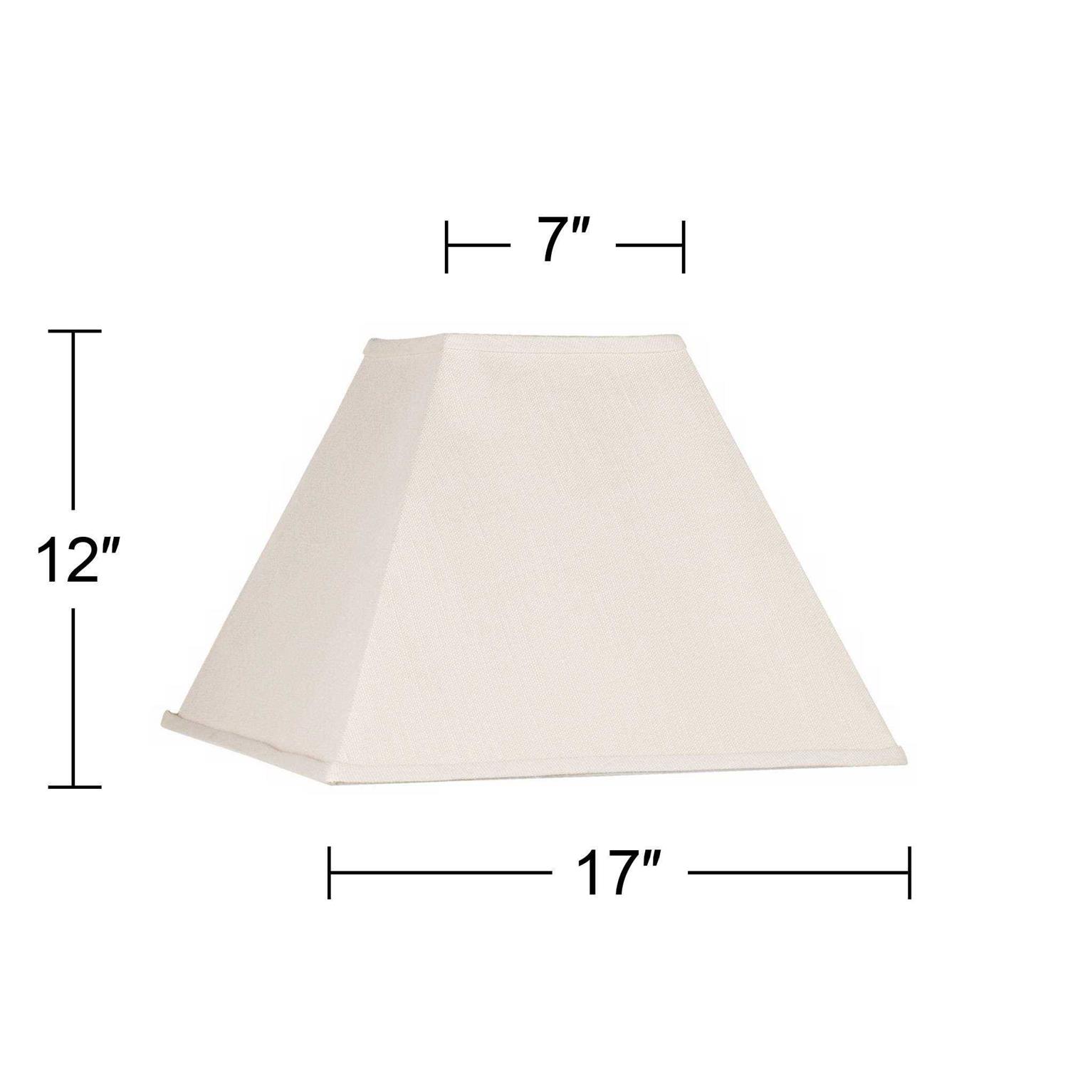 Brentwood Beige Linen Square Lamp Shade 7X17x13 - Image 2