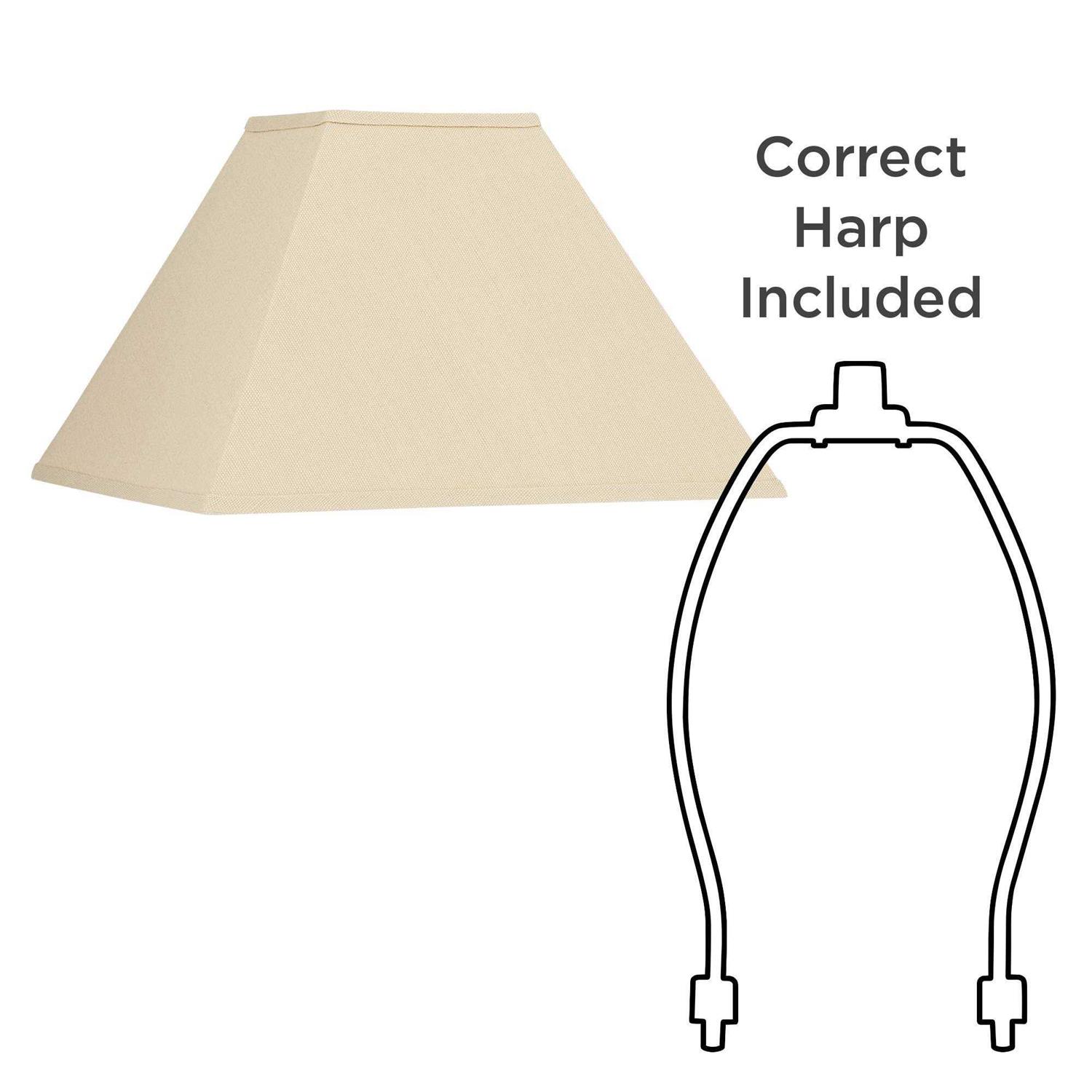 Brentwood Beige Linen Square Lamp Shade 7X17x13 - Image 2