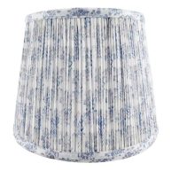 At Home Grace Mitchell Blue & White Pleated Taper Lamp Shade