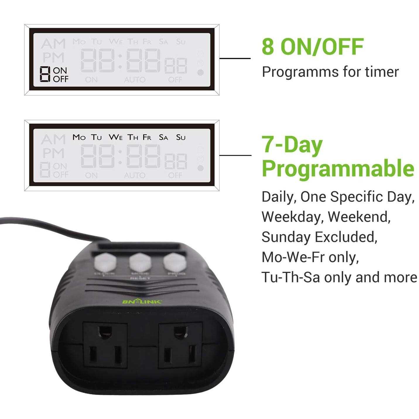 BN-LINK 7 Day Outdoor Heavy Duty Digital Programmable Timer BND/U78 - Image 4