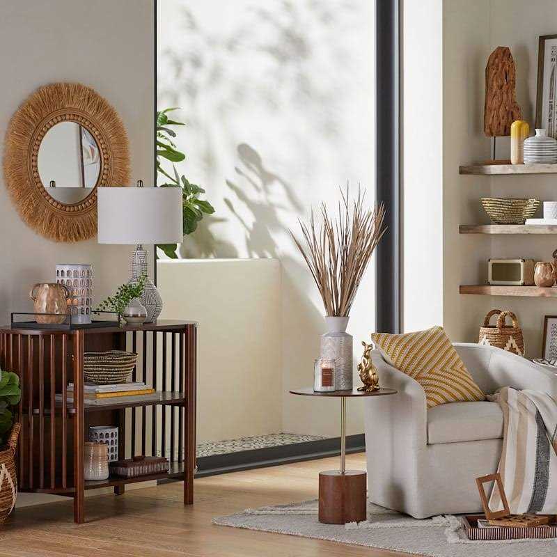 At Home Beige Linen Table Lamp Shade - Image 2