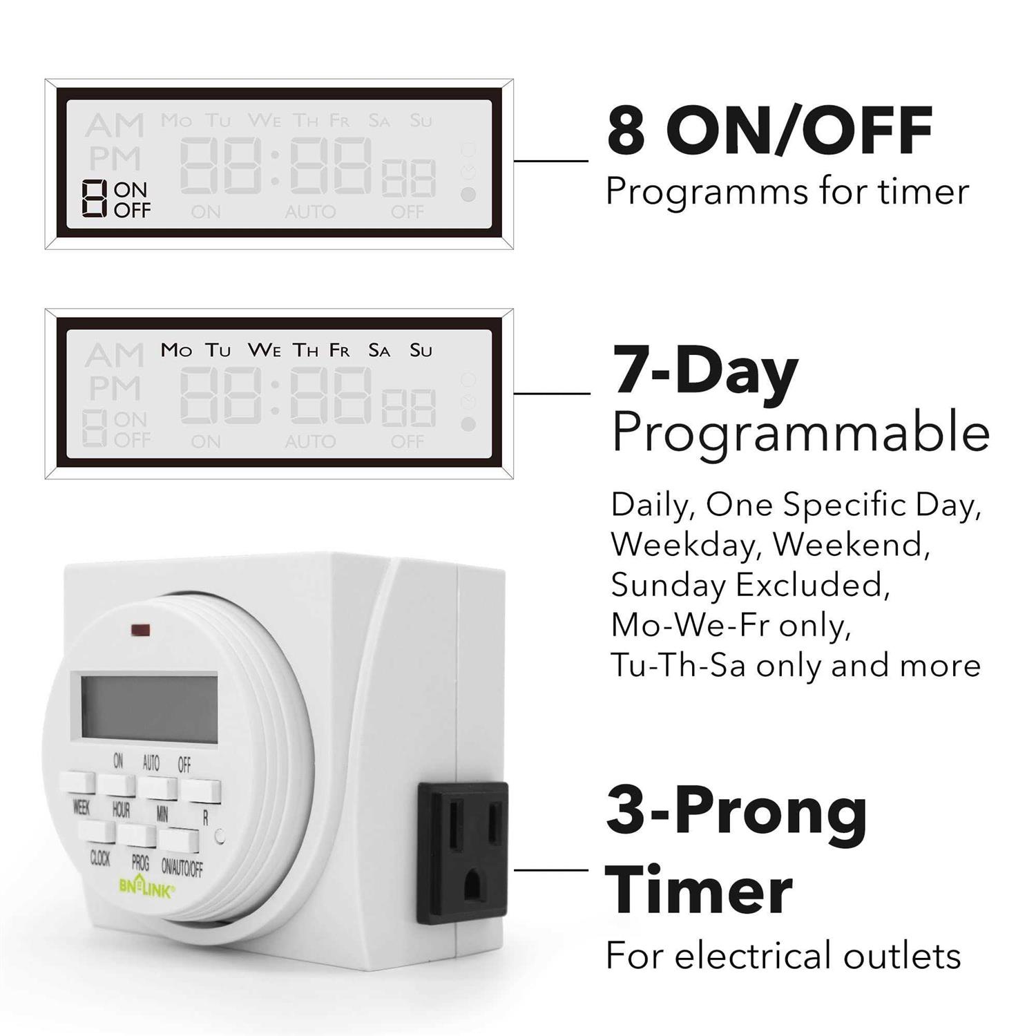 Bn-link 7 Day Heavy Duty Digital Programmable Timer Fd60 U6 - Image 5