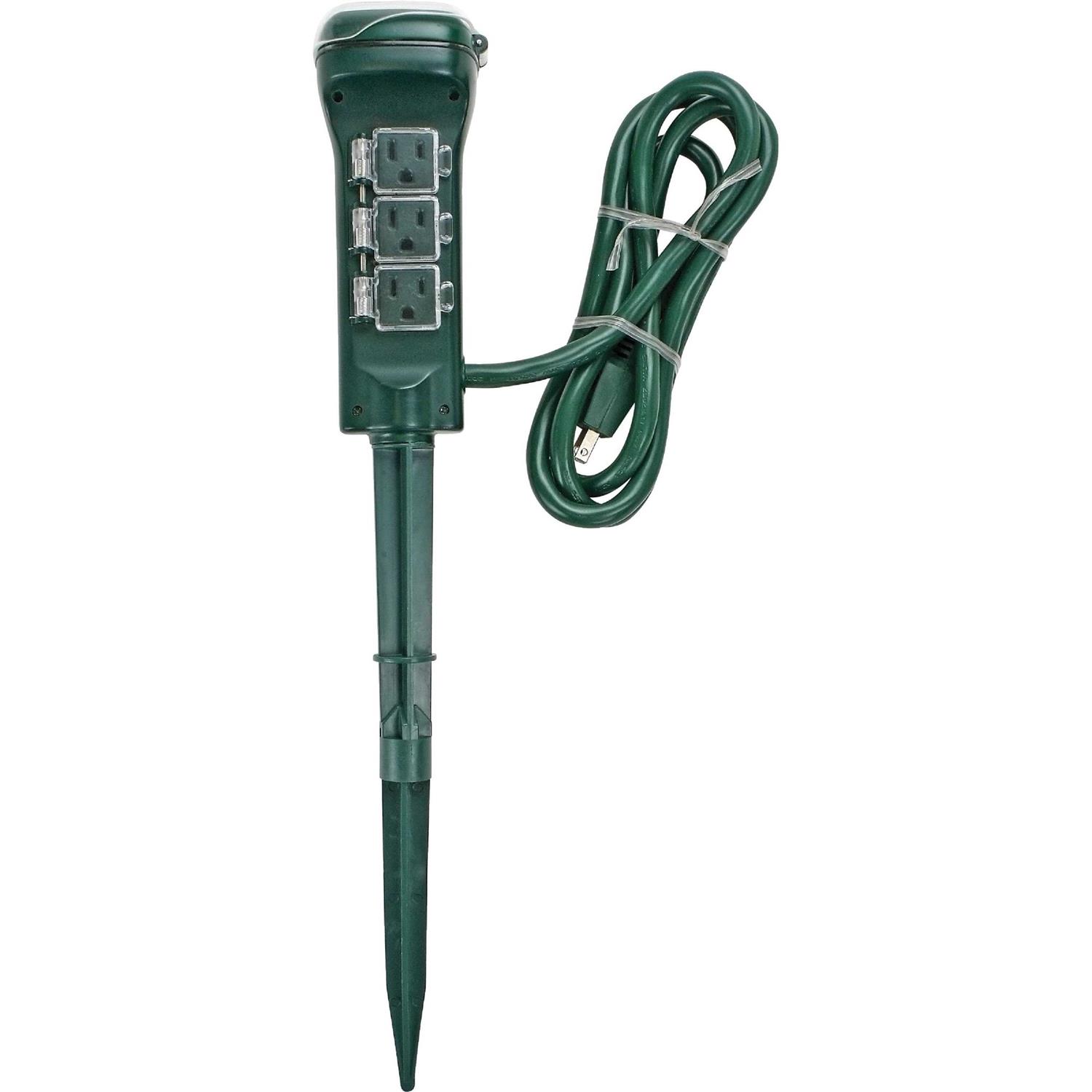 Prime 6 Outlet Photocell Power Stake Timer Outdoor 125 V Green TNCDTSTK6-RC - Image 4