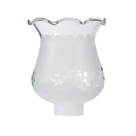 B&p Lamp 1 5/8 Inch Fitter Colonial Style Frosted and Etched Design Glass Lamp Shade for Vintage and Antique Style Lamps