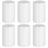 6 Pack White Frosted Glass Shades Replacement,5.51in Height,3.94in Diameter,1.65in Fitter