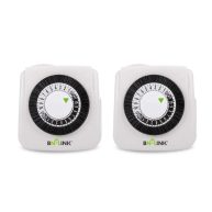 BN-LINK Mini Indoor 24-Hour Mechanical Outlet Timer 2 Prong 2-Pack