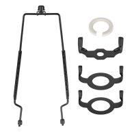 8 9 10 11 12 inch Lamp Shade Harp Holder, ALUCSET Adjustable Lamp Harp Kit, Fit Both Standard Lamp Rod and E14 E26 E27 Light Base UNO Fitter Adapter