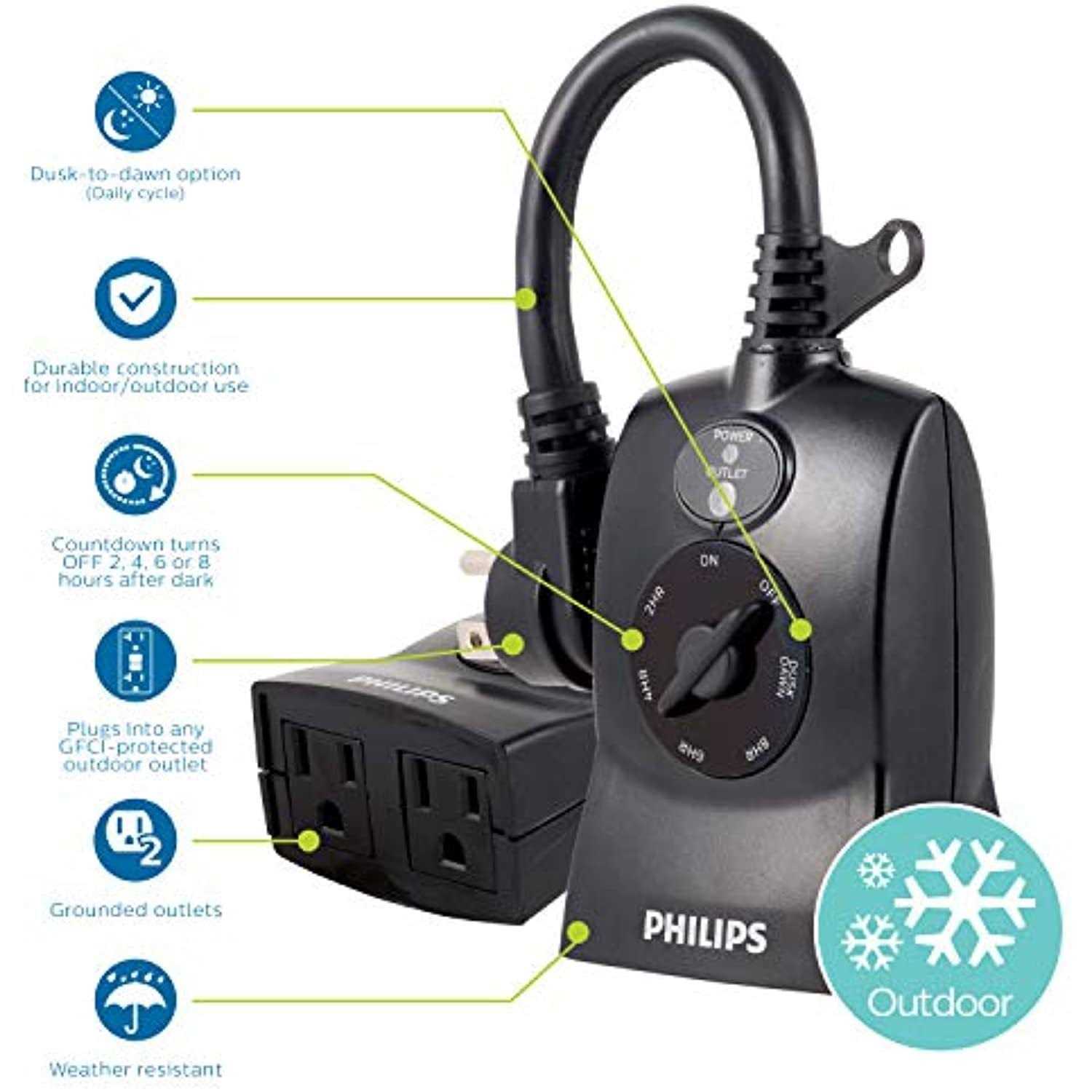 Philips Light-Sensing Countdown Timer Outdoor - Image 3