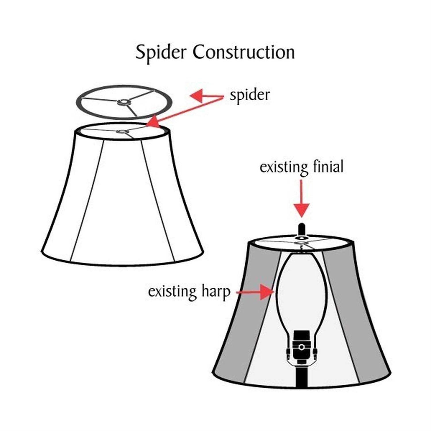 Aspen Creative Hardback Empire Shape Spider Construction Lamp Shade - Image 3