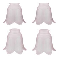 Aspen Creative 23102-4A Transitional Pink Rose Leaf Ceiling Fan Replacement Glass Shade