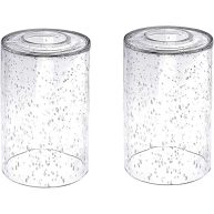 2 pack Clear Seed Glass Shade Replacement,5.7in high 3.9in Diameter