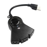 BN-LINK Outdoor Timer with Photocell Light Sensor Waterproof Outdoor 24 Hour Countdown Timer