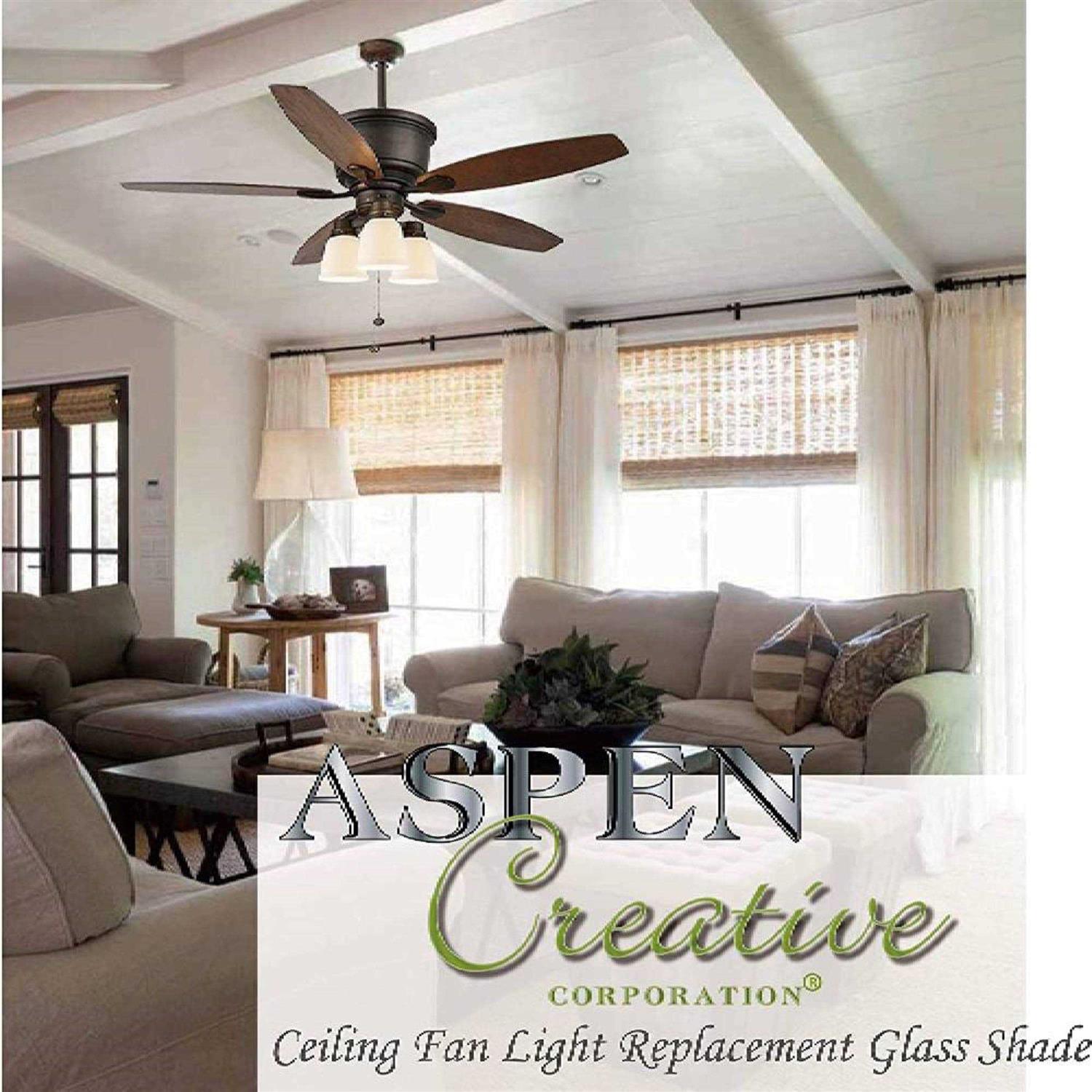 Aspen Creative 23166-4 Traditional Smokey Alabaster Bell Ceiling Fan Replacement Glass Shade - Image 2