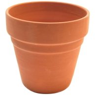 Plaid Unpainted Surface Terracotta Flower Pot