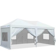 Quictent EZ Pop Up Canopy Party Tent Gazebo Sidewalls and Mesh Windows Waterproof