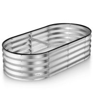 Plant & Plot Galvanized Raised Garden Beds Outdoor // 4×2×1 ft Planter Raised Beds for Gardening